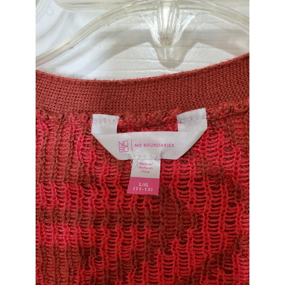 No Boundaries Women's Long Cardigan Long Sleeve Sweater Open Front Size L - Picture 2 of 6